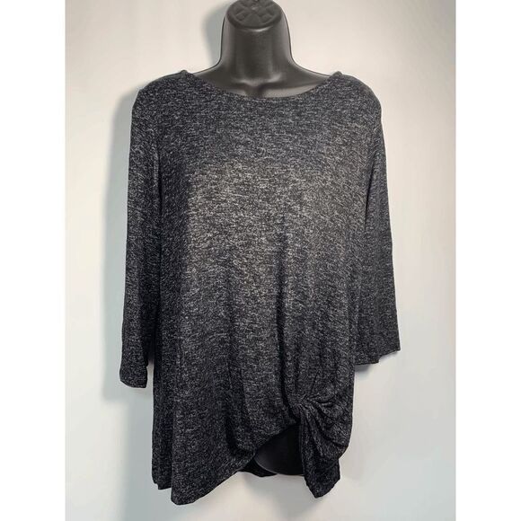 Chelsea & Theodore Knot Front 3/4 Sleeve Shirt - Picture 1 of 8